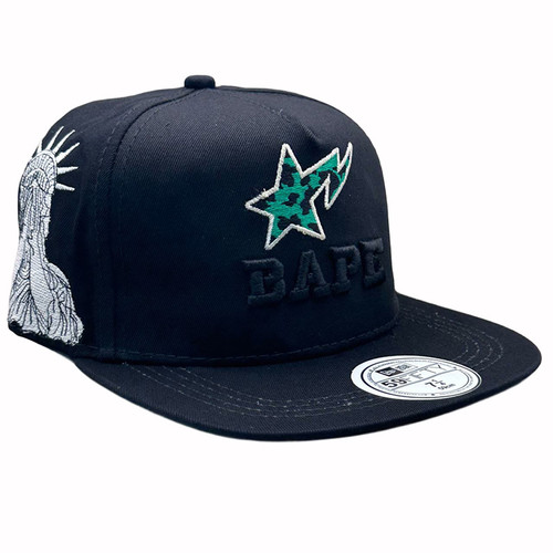 کلاه کپ بک فیت مشکی مدل BAPE