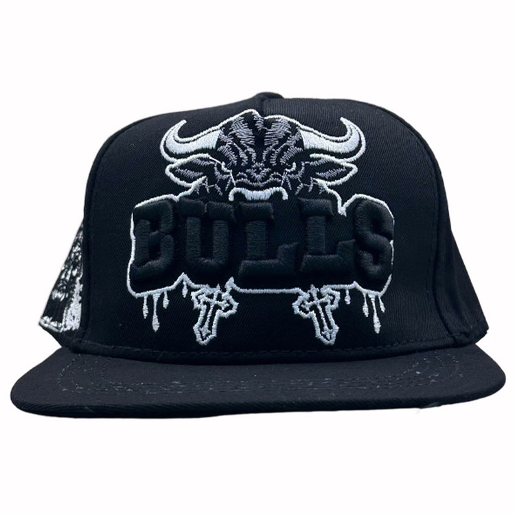 کلاه کپ بک فیت مشکی مدلBULLS