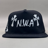 کلاه کپ بک فیت مشکی مدل N.W.A طرح مسیح